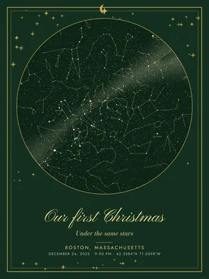 Our first Christmas star map example