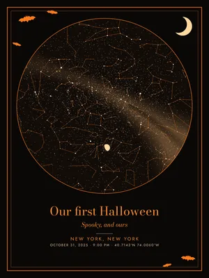 Our first Halloween star map example