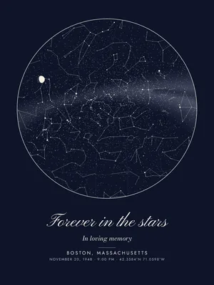 Memorial star map example