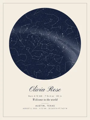 New baby star map example