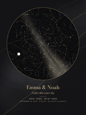 Black Marble star map style