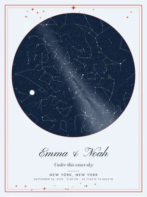 Snowfall star map style